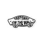 "On the wall" Black Sticker