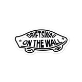 "On the wall" Black Sticker