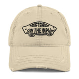 "On the wall" Distressed Dad Hat