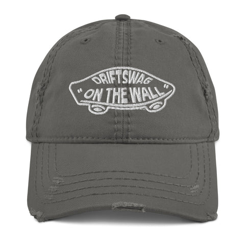 "On the wall" Distressed Dad Hat