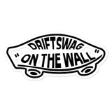 "On the wall" Black Sticker