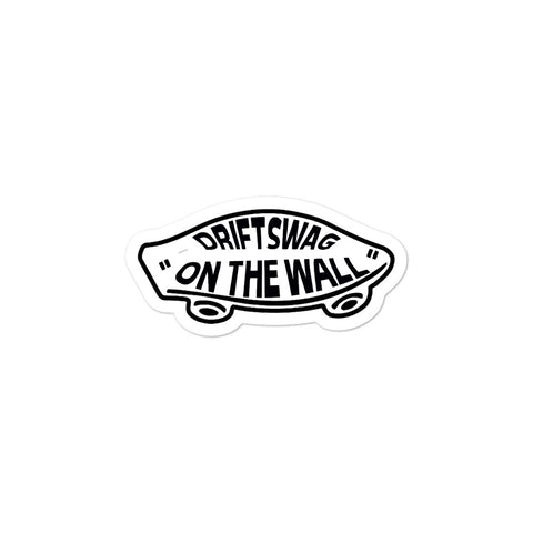 "On the wall" Black Sticker